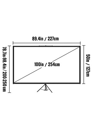 ECRAN PROJECTEUR TREPIED